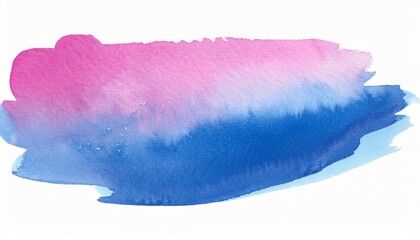 watercolor pink blue brushstroke isolated