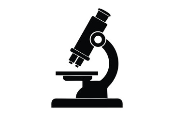 A electron microscope silhouette vector icon on white background