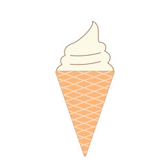 バニラソフトクリーム　コーン