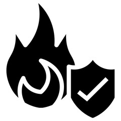  fire insurance vector icon