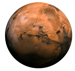 Mars Planet isolated on transparrent background. Elements of this image furnished by NASA © piti
