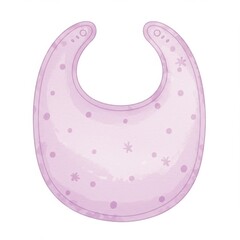 Purple Baby Bib with Star and Dot Pattern