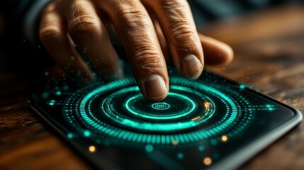 Finger on Touchscreen