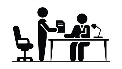 Business Meeting, Document Handing Over, Office Interaction