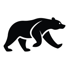 Powerful Bear Silhouette Vector Illustration