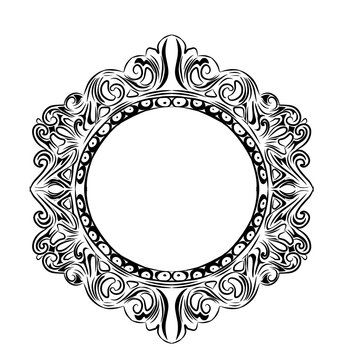 round frame with abstract decoration