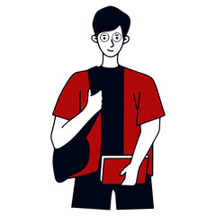 Hand-Drawn Student Life Illustration for Student Day