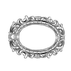 Unique vector frame drawn by hand