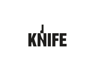 Minimal and Modern Knife wordmark logo design