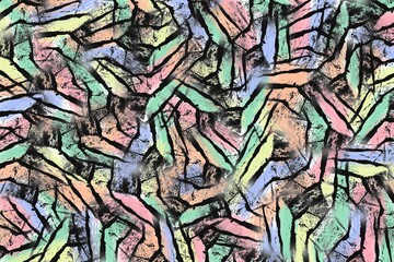 Grunge abstract background with colorful brush strokes and black lines. Perfect for fashion design, packaging, posters, wallpapers, and digital projects.