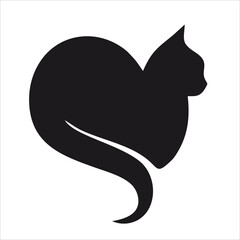 Cute cat face flat design cartoon element illustration