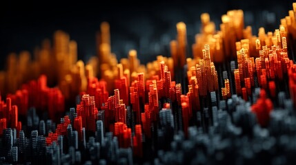 Abstract Data Visualization with Colorful Bar Graph Elements