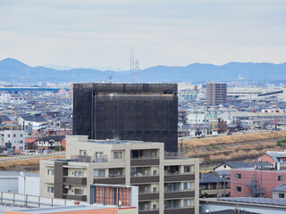 Obraz premium 名古屋市の町並みの住宅街の風景