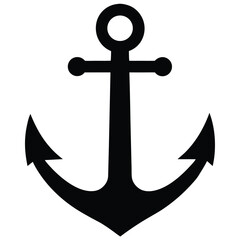 Classic Nautical Anchor Illustration Simple Black Anchor Design