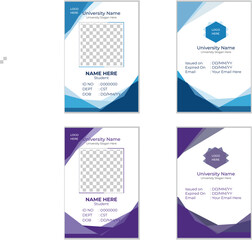 Obraz premium Professional & Modern ID Card Template – Perfect for Corporate, School, College, Hospital & Event Use – Fully Editable & Print Ready Design