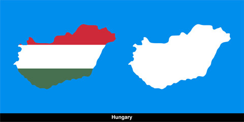 Hungary country map vector isolated on transparent background