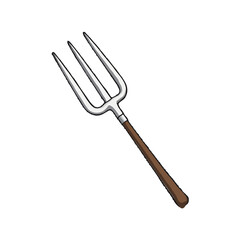 Simple Retro Farm Pitchfork Design