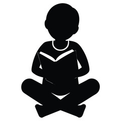 Child engrossed in reading a book