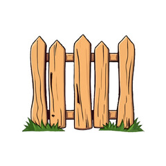 3D Cartoon Fence Illustration