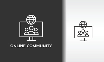 Online Community Vector, Icon Or Logo Sign Isolated Symbol Illustration
