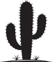 cactus icon vector logo symbol  flower botanical plant garden summer tropical art illustration 