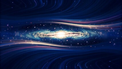 Obraz premium Cosmic Bule Nebula Realm of Mystery and Power