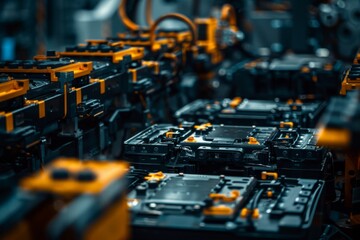 mass production assembly line of electric vehicle battery cells