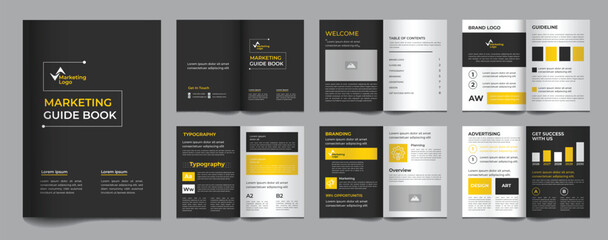 Marketing guidelines brochure and booklet template minimalist design, corporate, business guidelines