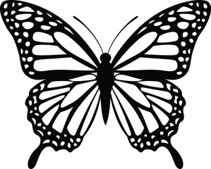 Detailed Silhouette of a Honeybee, Intricate Black Outline of a Honeybee