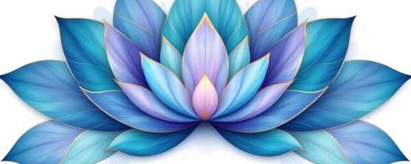 Blue Lotus Flower Illustration