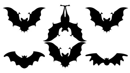 vector silhouette of a bat