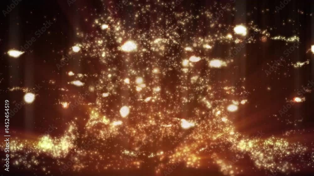 Wall mural abstract fantasy background shiny particles dust rays and energy flow loop