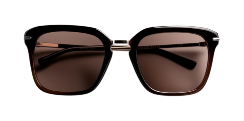 Stylish aviator sunglasses reflecting a tropical beach scene, cut out Transparent PNG