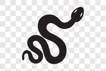 snake silhouette flat logo icon vector illustration clipart