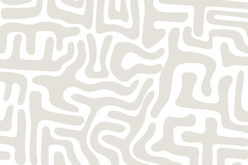 Vintage Memphis Doodle Pattern in Gray and White