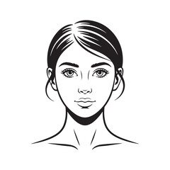 Set of different angles vector. Woman face silhouette icon. Vector illustration eps 10