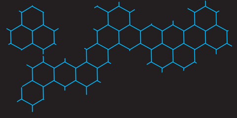 Abstract blue hexagon pattern technology vector illustration
