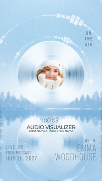 Vertical Winter Vinyl Audio Visualizer