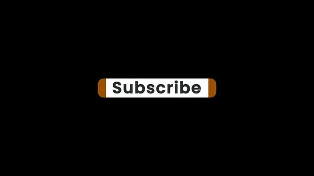 Flat Minimal YouTube Subscribe Lower Third – 4K Transparent Motion Graphics with Alpha Channel