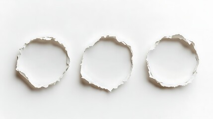 Torn paper circles background