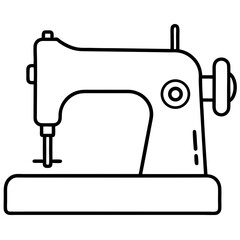 Minimal Sewing Machine Vector on White