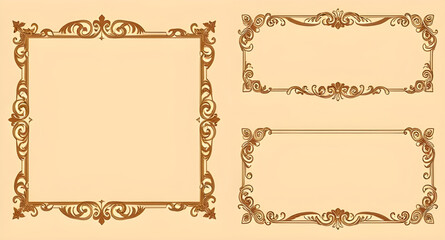 vintage frame with floral ornament