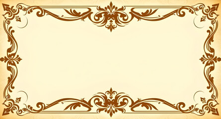 vintage frame with floral ornament