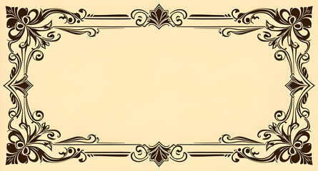 vintage frame with floral ornament