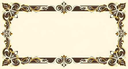 Fototapeta premium vintage frame with floral ornament