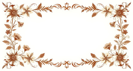 vintage frame with floral ornament