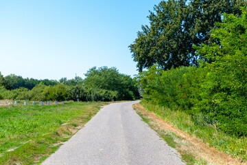 Asphalt road in the countryside