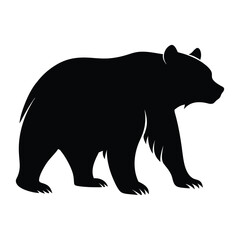 Fototapeta premium California Bear Black vector and Silhouette vector illustration of a wild bear, a mammal animal in nature