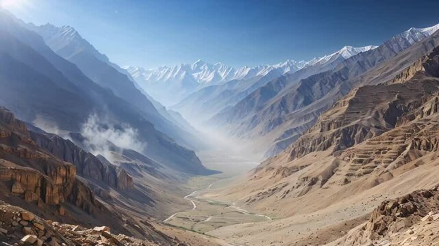 Afghanistan Khyber Pass, summer day