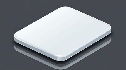 White isometric rectangle object